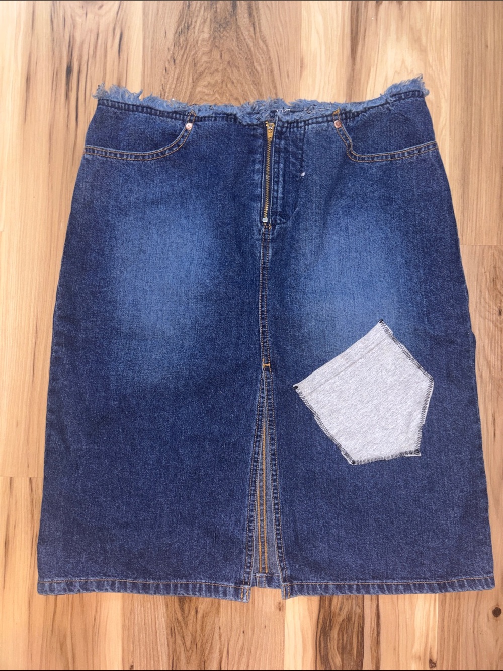 Jeep long jean skirt
